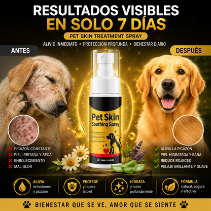 PetDerma – Spray Reparador para la Piel de Mascotas, Alivia Irritación y Favorece la Recuperación