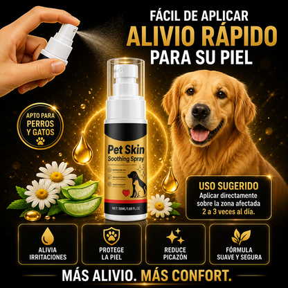 PetDerma – Spray Reparador para la Piel de Mascotas, Alivia Irritación y Favorece la Recuperación