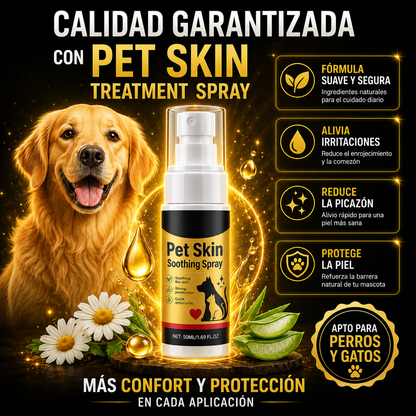 PetDerma – Spray Reparador para la Piel de Mascotas, Alivia Irritación y Favorece la Recuperación
