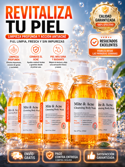 Gel Limpiador Antiacné - Elimina Ácaros, Purifica y Renueva tu Piel